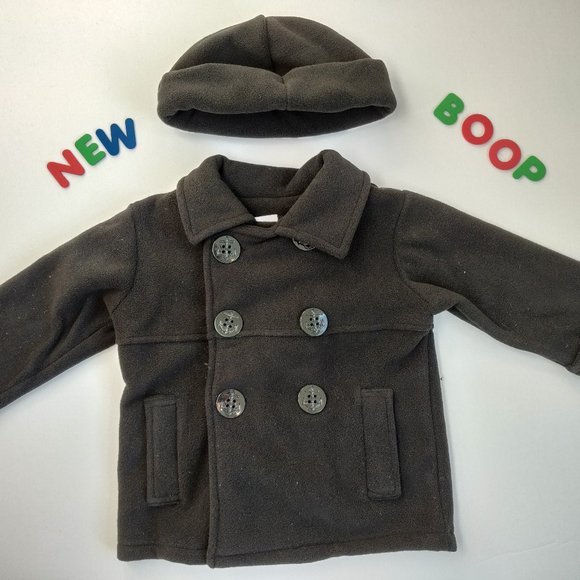 ⛄️NWOT⛄️ Handsome Fleece Pea Coat 6M - Picture 1 of 7